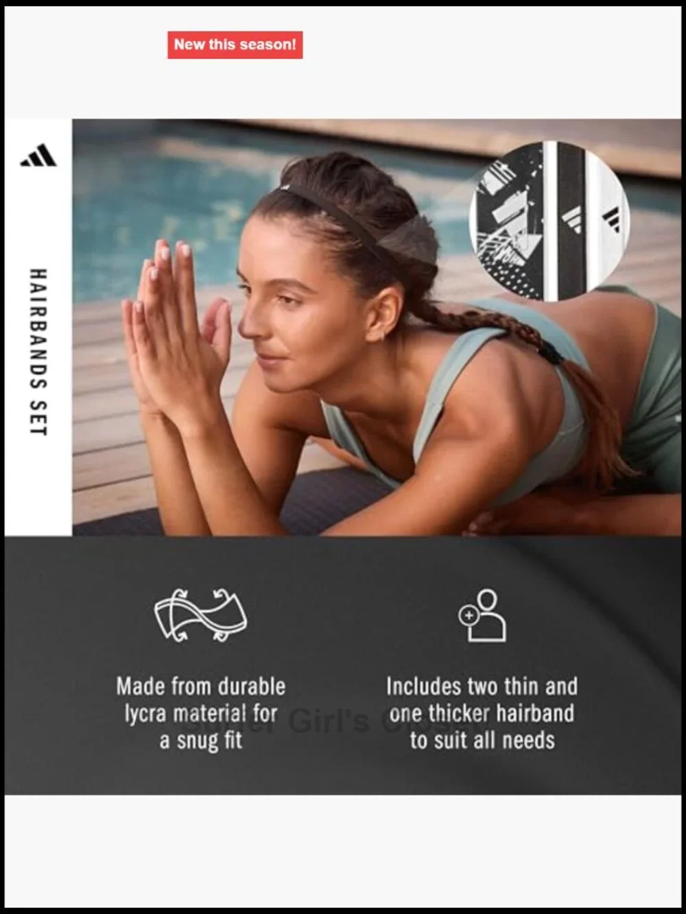 Lycra Sport Hairband Set - 3 Pack
